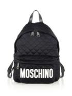 Moschino Quilted Nylon Logo Backpack