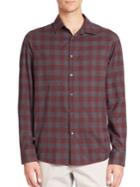Michael Kors Enzo Slim-fit Checkered Shirt