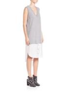 T By Alexander Wang Solid V-neck Tunic