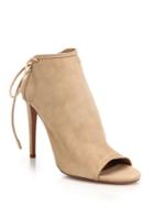 Aquazzura Mayfair Suede Lace-up Peep Toe Booties