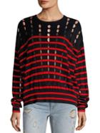 T By Alexander Wang T By Striped Cotton Pullover
