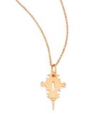 Ginette Ny Mini Tanger 18k Rose Gold Pendant Necklace