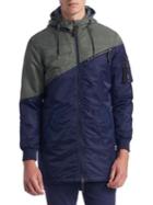 Madison Supply Bi-color Quilted Bomber Jacket