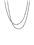 David Yurman Osetra Tweejoux Necklace With Hematine And Black Onyx In 18k Gold