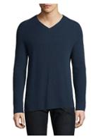 Theory Cashmere V-neck Rib-knit Sweater