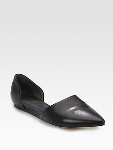 Vince Leather D'orsay Flats