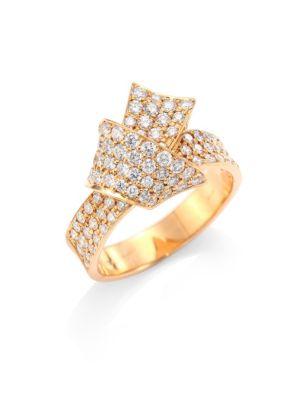Carelle Jumbo Knot Diamond & 18k Rose Gold Ring