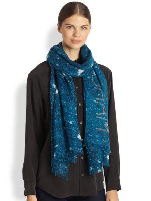 Marc By Marc Jacobs Sequin Print Wool & Silk Scarf