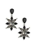 Oscar De La Renta Tropical Bloom Crystal Star Clip-on Earrings