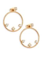 Zoe Chicco Diamond & 14k Yellow Gold Hoop Earrings/1.25