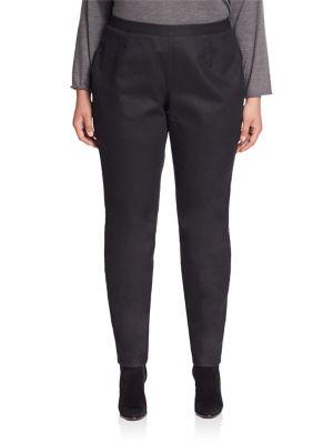 Eileen Fisher, Plus Size Organic Cotton Blend Skinny Pants