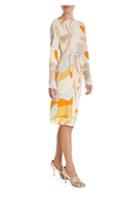 Emilio Pucci Marilyn Lace Trim Print Belted Dress