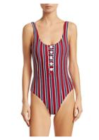 Onia Sandra One-piece Striped Swimsuit