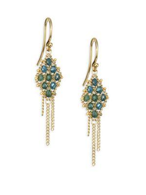 Amali Blue Diamond Drop Earrings