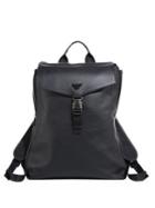 Emporio Armani Solid Buckle Closure Backpack