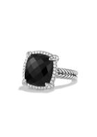 David Yurman Chatelaine Pave Bezel Ring With Gemstone And Diamonds