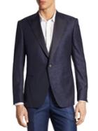 Saks Fifth Avenue Collection By Samuelsohn Classic-fit Floral-print Wool Sportcoat