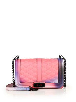 Rebecca Minkoff Quilted Love Gradient Leather Crossbody Bag