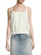 Current/elliott The Lace Cotton Eyelet Tank Top