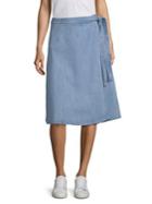 Kate Spade New York Vintage Denim Wrap A-line Skirt
