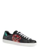 Gucci New Ace Kingsnake Print Leather Sneakers
