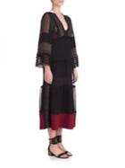 Valentino Textured Silk Midi Dress
