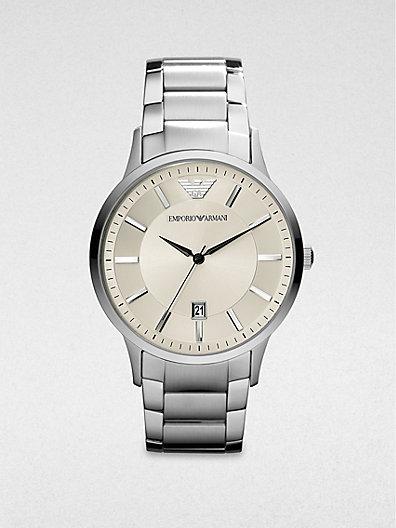 Emporio Armani Round Stainless Steel Watch