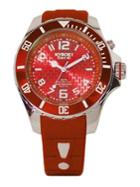 Kyboe Power Red Silicone & Stainless Steel Strap Watch/48mm