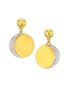 Gurhan Mango Pave Diamond Drop 24k Gold And 18k White Gold Earrings