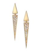 Elizabeth And James Iten Pave White Topaz Drop Earrings