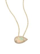 Kalan By Suzanne Kalan Soleil Opal, Diamond & 14k Yellow Gold East-west Pear Pendant Necklace