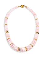 Lizzie Fortunato Alabaster 18k Goldplated Conch Shell & Onyx Collar Necklace