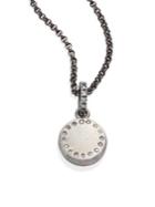 Rene Escobar Small Diamond & Sterling Silver Round Pendant Necklace