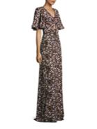 Michael Kors Collection Floral Silk Jumpsuit