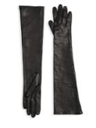 Saks Fifth Avenue Collection Long Silk Lined Leather Gloves