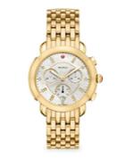 Michele Watches Sidney Gold Diamond Dial Watch