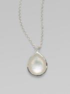 Ippolita Wonderland Mother-of-pearl, Clear Quartz & Sterling Silver Mini Teadrop Doublet Pendant Necklace