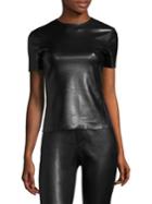 Helmut Lang Glassy Stretch Leather Tee