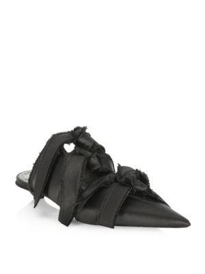 Proenza Schouler Knotted Satin Mules