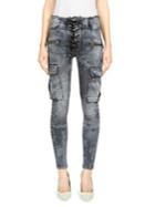 Ben Taverniti Unravel Project Gradient Lace-up Skinny Jeans