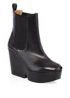 Clergerie Beatrice Leather Wedge Ankle Boots