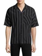 Solid Homme Striped Button-down Shirt