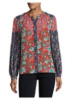Frame Mixed Floral Button-down Shirt