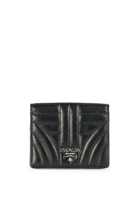 Prada Diagramme Leather French Wallet