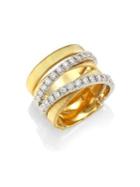 Marco Bicego 18k White Yellow Gold & White Diamond Ring