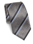 Brioni Striped Woven Silk Tie