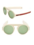 Gucci 51mm Opal Round Sport Sunglasses