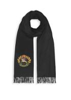 Burberry Large Crest Embroidered Cashmere Scarf