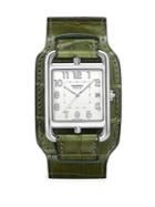 Hermes Watches Cape Cod, Stainless Steel & Alligator Strap Watch