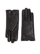 Gucci Logo-embossed Leather Gloves